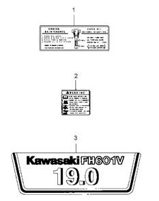 Fh601v-Bs27 Label Diagram and Parts List for M48-KW 53AI8CTV750-23HP Cub Cadet Lawn Tractor